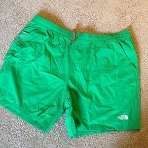 The North Face Men's Bright Green Swim Trunks - No Liner